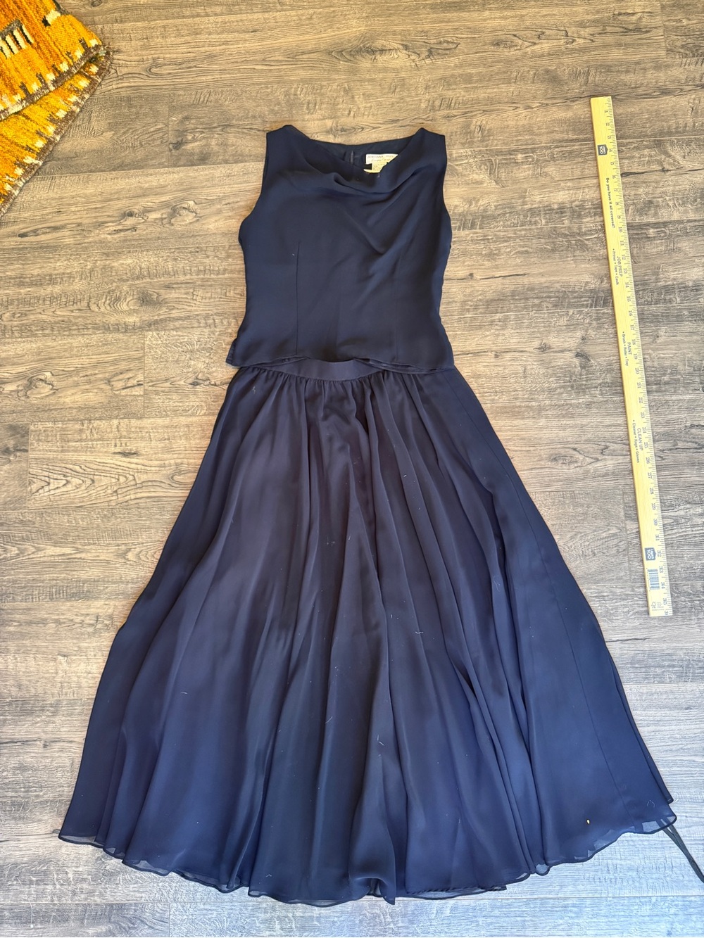 Adrianna Papell Navy Sleeveless Maxi Dress